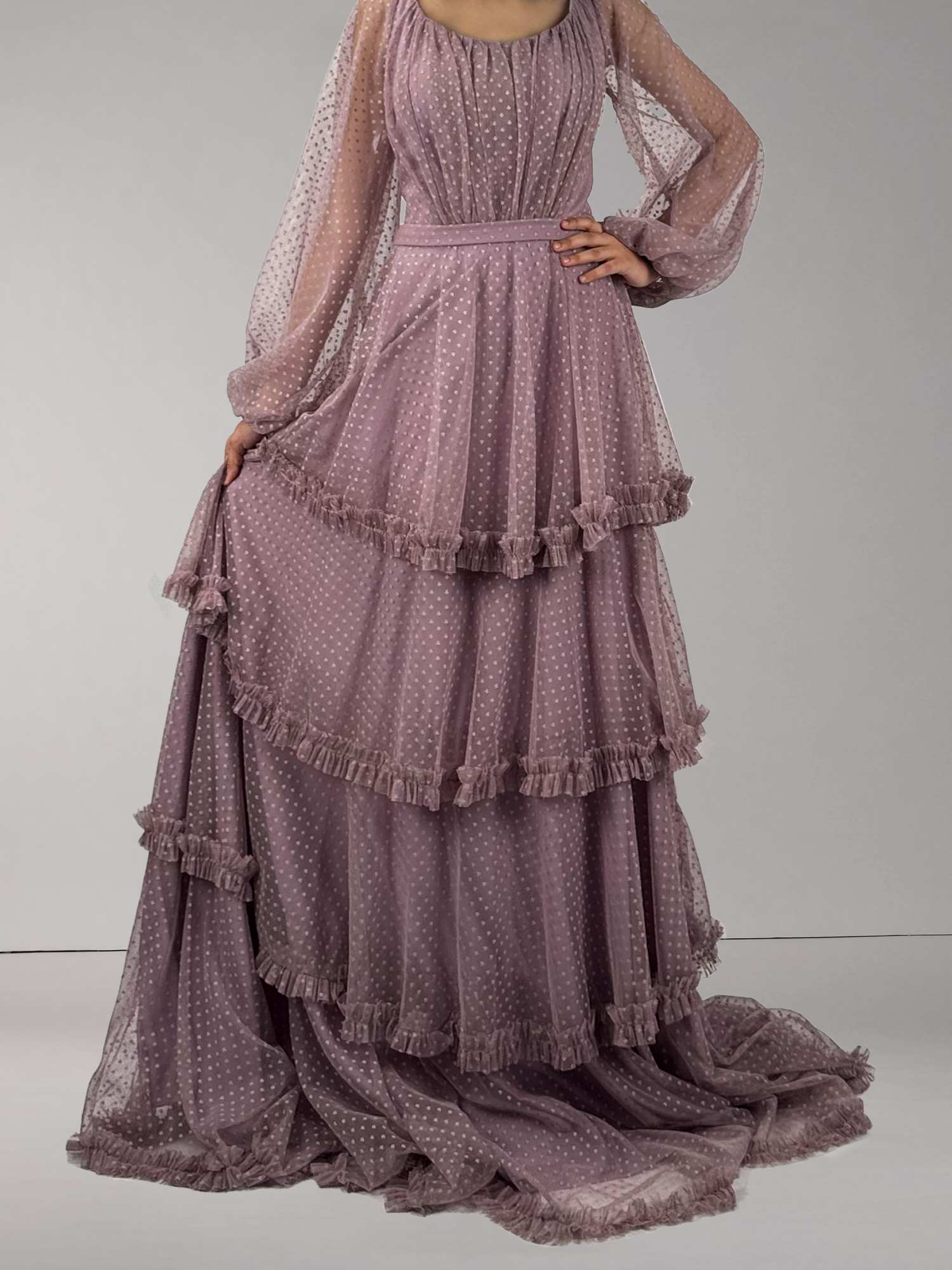 Rose-Tiered Ruffles