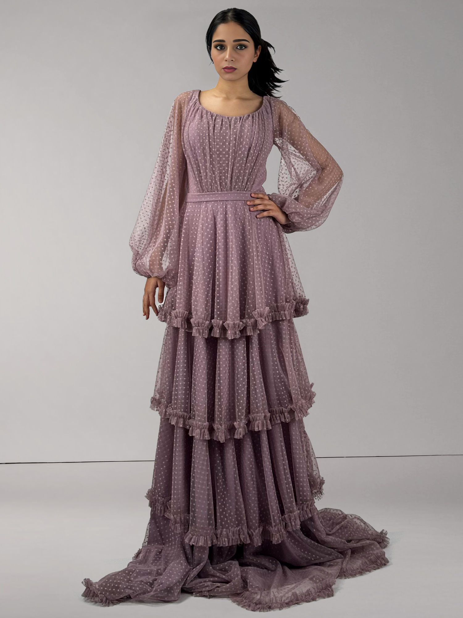 Rose-Tiered Ruffles